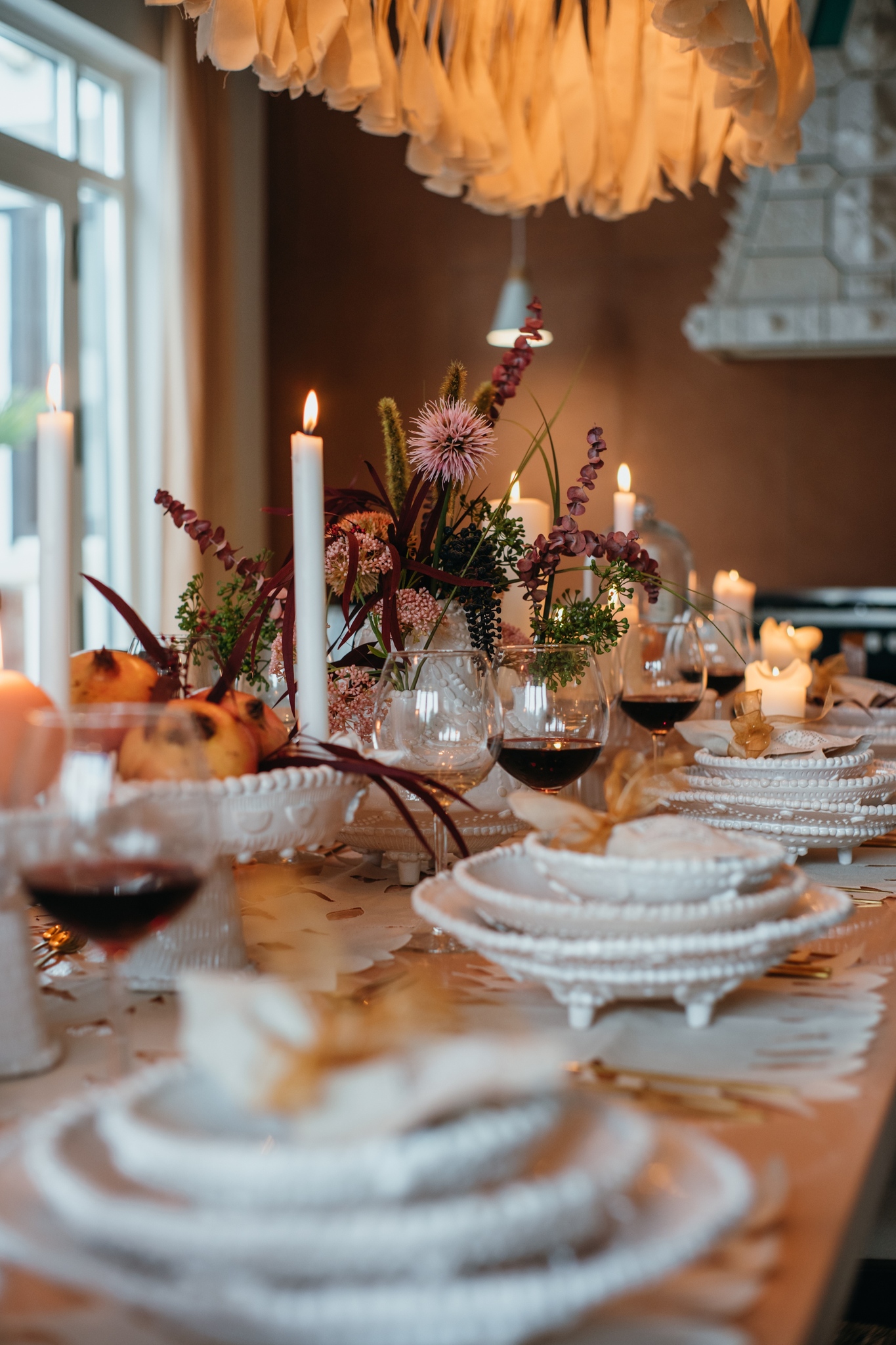 Candlelit table detail
